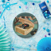 1950年代のポータブルレコードプレーヤー広告 ペーパープレート (パーティー)