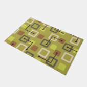 1950年代のミッドセンチュリーのタイルと正方形のチャートルーズ ドアマット (アングル)