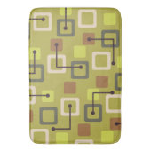 1950年代のミッドセンチュリーのタイルと正方形のチャートルーズ バスマット (正面縦)