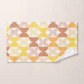 1950年代のライモダンンアートミッドセンチュリーブラウンとイエロー バスタオルセット (ハンドタオル)