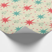 1950年代のレトロクリスマス ラッピングペーパー (角)