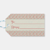 1950年代のレトロサンタとトナカイのクリスマスギフトタグ To/From ギフトタグ (裏面横)