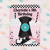 1950年代のレトロダイナー誕生日パーティー好意マグネット – そう マグネット