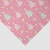 1950年代のレトロピンクと緑のクリスマスティッシュペーパー 薄葉紙 (詳細)