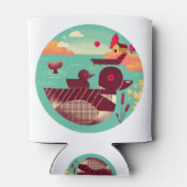 1950年代のレトロルーンバードオンザレイク 缶クーラー (裏面)