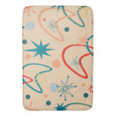 1950年代のレトロ原子パターン バスマット (正面縦)