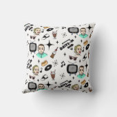 1950年代のレトロ懐かしいグラフィック クッション (裏面)