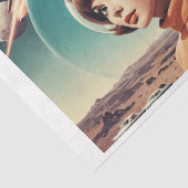 1950年代のレトロ未来女性プレキシグラスヘルメット 薄葉紙 (詳細)