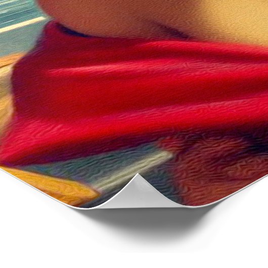 1950年代のレトロ絵画カップル ポスター (角)