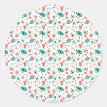 1950年代のレトロ アトミック スターバースト & 軌道を描くアトム