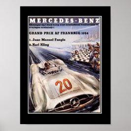 1950年代のレーシングカーのヴィンテージのポスター ポスター