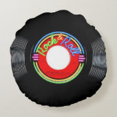 1950年代のロックンロール記録 ラウンドクッション (裏面)