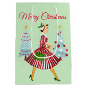 1950年代のヴィンテージクリスマスレディ ミディアムペーパーバッグ (裏面)