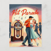 1950年代のヴィンテージダンスパーティー ポストカード (正面)