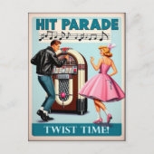 1950年代のヴィンテージダンスパーティー ポストカード (正面)