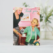 1950年代のヴィンテージレディースアフタヌーンティーを楽しむ サンキューカード (スタンド正面)