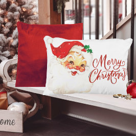 1950年代のヴィンテージレトロサンタクロスメリークリスマス アクセントクッション