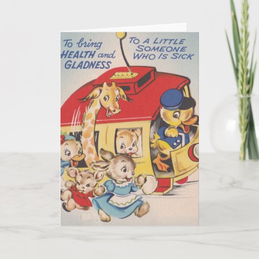 1950年代の動物園がすぐに回復 カード (正面)