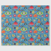 1950年代の原子中世紀のクリスマスモダン ラッピングペーパー (フラット)