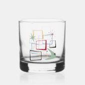 1950年代の原子団スターズブーメランミッドセンチュリー ウイスキーグラス (正面)