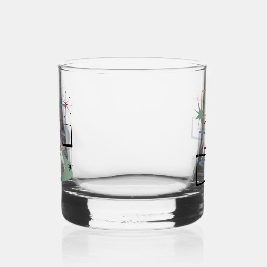 1950年代の原子団スターズブーメランミッドセンチュリー ウイスキーグラス (左)