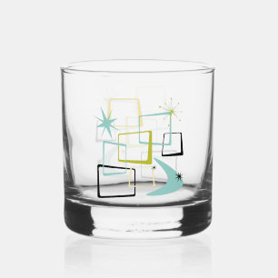 1950年代の原子団スターズブーメランミッドセンチュリー ウイスキーグラス