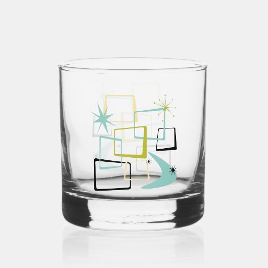 1950年代の原子団スターズブーメランミッドセンチュリー ウイスキーグラス (裏面)