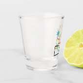 1950年代の原子団スターズブーメランミッドセンチュリー ショットグラス (左)