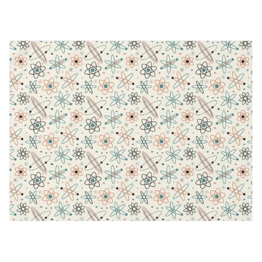 1950年代の原子時代の宇宙は世紀中頃の科学を星にする テーブルクロス (正面(横))
