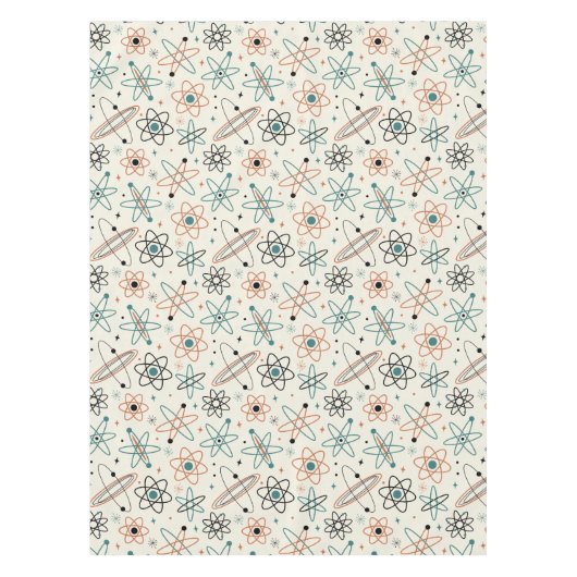 1950年代の原子時代の宇宙は世紀中頃の科学を星にする テーブルクロス (正面)