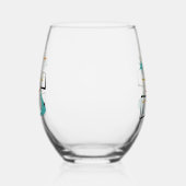 1950年代の原子時代スターズブーメランミッドセンチュリー ステムなしワイングラス (右)