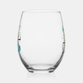 1950年代の原子時代スターズブーメランミッドセンチュリー ステムなしワイングラス (左)