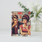 1950年代の夫婦 ポストカード (スタンド正面)