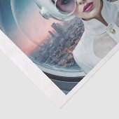 1950年代の女性で大きな眼鏡とプレキシグラス 薄葉紙 (詳細)