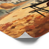 1950年代の女性との秋の情景 ポスター (角)