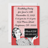 1950年代の女性と看板 招待状 (裏面)