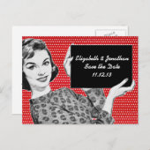 1950年代の女性のサイン日付を保存 案内ポストカード (正面/裏面)