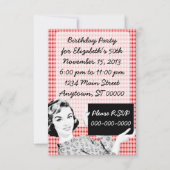 1950年代の女性（サイン付きV2） 招待状 (裏面)