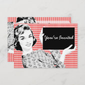 1950年代の女性（サイン付きV2） 招待状 (正面/裏面)