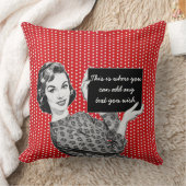 1950年代の女性（看板あり） クッション (ブランケット)