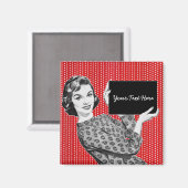 1950年代の女性(看板あり) マグネット (正面/裏面)