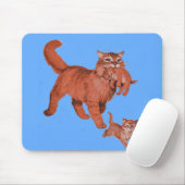 1950年代の子猫ママと子猫 マウスパッド (マウス)