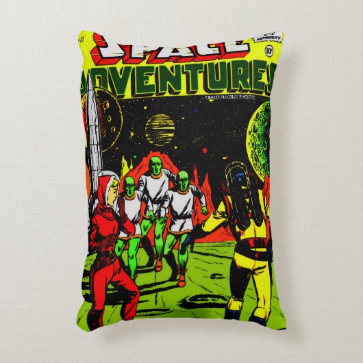 1950年代の宇宙冒険コミック枕 アクセントクッション (正面(垂直))