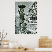 1950年代の少年の労働者 ポスター (キッチン)