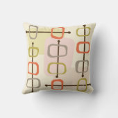 1950年代の抽象芸術アート中空ロックスチャートルーズグリーン クッション (裏面)