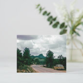 1950年代の水彩画Prescott Arizona Thumb Butte ポストカード (スタンド正面)