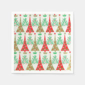 1950年代の漫画クリスマスツリーカクテルナプキンス スタンダードカクテルナプキン (正面)