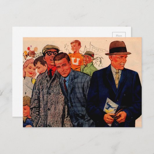 1950年代の男性はヒッキー・フリーマンを着ている ポストカード (正面/裏面)
