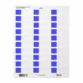 1950年代の紫がかった青と白いポルクサの点 ラベル (フルシート)