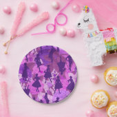 1950年代の紫のミッドセンチュリーヴィンテージシルエット女性 ペーパープレート (パーティー)